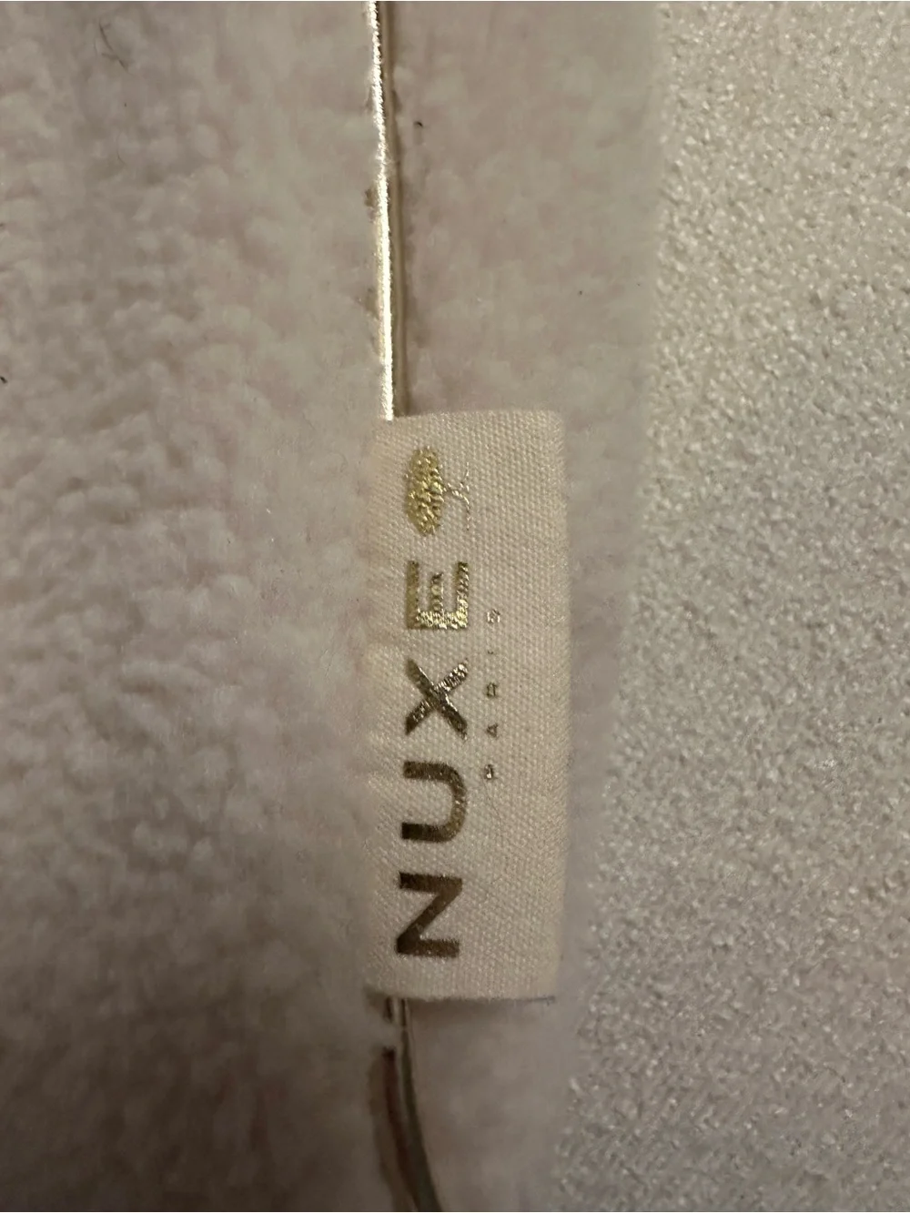 Nuxe Paris Cream Sherpa Crossbody Shoulder Bag